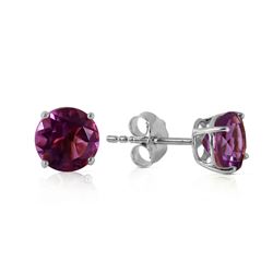 ALARRI 0.95 Carat 14K Solid White Gold Close To Paradise Amethyst Earrings