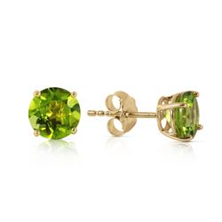 ALARRI 0.95 CTW 14K Solid Gold Fire And Determination Peridot Earrings