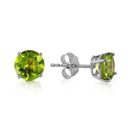 ALARRI 0.95 Carat 14K Solid White Gold I Know Why Peridot Earrings