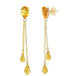 ALARRI 7.5 Carat 14K Solid Gold Eloquence Citrine Earrings