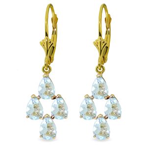 ALARRI 3.9 CTW 14K Solid Gold First Love Aquamarine Earrings