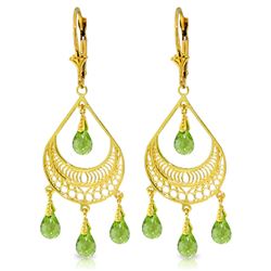 ALARRI 6.75 Carat 14K Solid Gold Barcelona Peridot Earrings