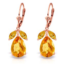 ALARRI 13 Carat 14K Solid Rose Gold Belle Citrine Earrings