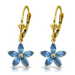 ALARRI 2.8 Carat 14K Solid Gold Gaia Blue Topaz Earrings