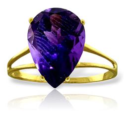 ALARRI 5 Carat 14K Solid Gold Not Just Slightly Amethyst Ring