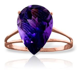 ALARRI 5 CTW 14K Solid Rose Gold Sensuality Purple Amethyst Ring