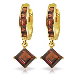 ALARRI 4.4 Carat 14K Solid Gold Ladeeda Garnet Earrings