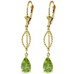 ALARRI 3 CTW 14K Solid Gold Vivid Fantasy Peridot Earrings