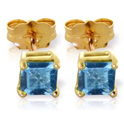 ALARRI 0.95 Carat 14K Solid Gold Flowers Don't Lie Blue Topaz Earrings