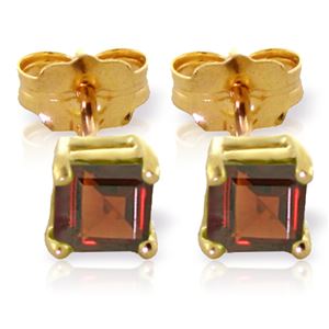 ALARRI 1 Carat 14K Solid Gold Corner Of Mystique Garnet Earrings