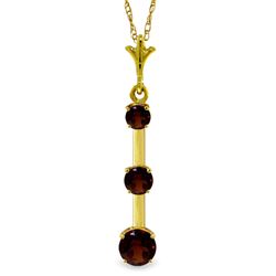 ALARRI 1.25 Carat 14K Solid Gold Modern Illusions Garnet Necklace