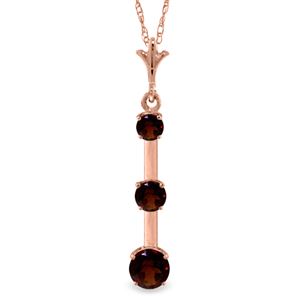 ALARRI 1.25 Carat 14K Solid Rose Gold Generosity Garnet Necklace