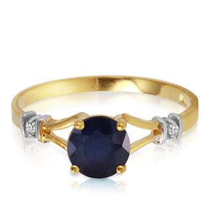 ALARRI 1.02 Carat 14K Solid Gold Purge Your Soul Sapphire Diamond Ring