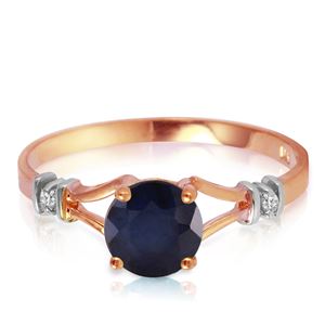 ALARRI 1.02 Carat 14K Solid Rose Gold Cathy Sapphire Diamond Ring