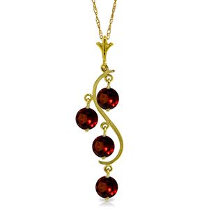 ALARRI 2.25 Carat 14K Solid Gold Pastoral Muse Garnet Necklace