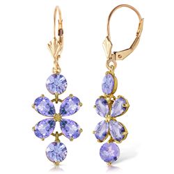 ALARRI 5.32 Carat 14K Solid Gold Petals Tanzanite Earrings