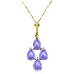 ALARRI 1.5 Carat 14K Solid Gold Night Will Alight Tanzanite Necklace