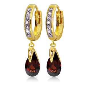 ALARRI 2.53 Carat 14K Solid Gold Marseille Garnet Diamond Earrings