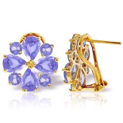 ALARRI 4.85 Carat 14K Solid Gold French Clips Earrings Natural Tanzanite