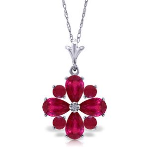 ALARRI 2.23 Carat 14K Solid White Gold Invincible Ruby Necklace