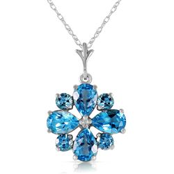 ALARRI 2.43 CTW 14K Solid White Gold Don't Haste Blue Topaz Necklace