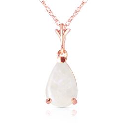 ALARRI 0.77 Carat 14K Solid Rose Gold Necklace Natural Opal