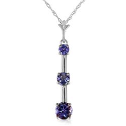 ALARRI 1.25 CTW 14K Solid White Gold Wished For Reaches Tanzanite Necklace