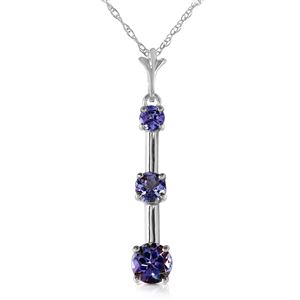 ALARRI 1.25 CTW 14K Solid White Gold Wished For Reaches Tanzanite Necklace