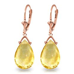 ALARRI 10.2 Carat 14K Solid Rose Gold Citrine Joy Earrings