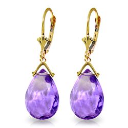 ALARRI 10.2 Carat 14K Solid Gold Fortune Amethyst Earrings