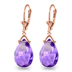 ALARRI 10.2 Carat 14K Solid Rose Gold Amethyst Joy Earrings