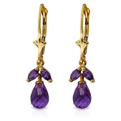 ALARRI 3.4 Carat 14K Solid Gold Virginia Amethyst Earrings