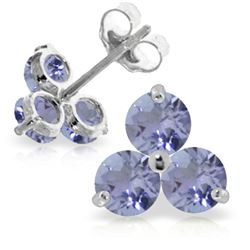 ALARRI 1.5 Carat 14K Solid White Gold Great Idea Tanzanite Earrings