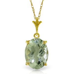 ALARRI 3.2 Carat 14K Solid Gold Distant Places Green Amethyst Necklace