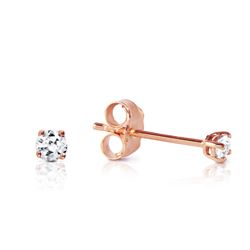 ALARRI 0.1 CTW 14K Solid Rose Gold Stud Earrings 0.10 Carat Natural Diamond