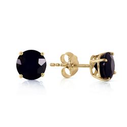 ALARRI 1 CTW 14K Solid Gold Stud Earrings 1.0 Carat Natural Black Diamond