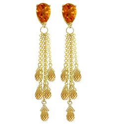 ALARRI 15.5 Carat 14K Solid Gold Chandelier Earrings Briolette Citrine