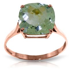 ALARRI 3.6 CTW 14K Solid Rose Gold Spellbound Green Amethyst Ring