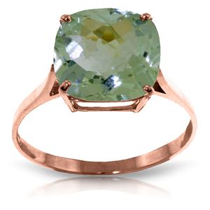 ALARRI 3.6 CTW 14K Solid Rose Gold Spellbound Green Amethyst Ring