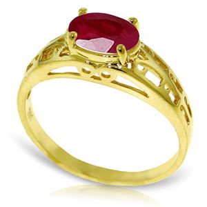ALARRI 1.15 CTW 14K Solid Gold Filigree Ring Natural Ruby