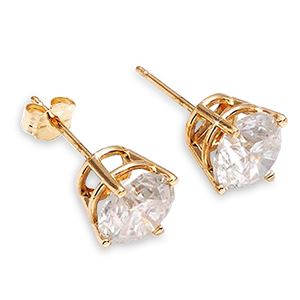 ALARRI 1 CTW 14K Solid Gold Stud Earrings 1.0 Carat Natural Diamond