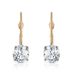 ALARRI 1 CTW 14K Solid Gold Leverback Earrings 1.0 Carat Diamond