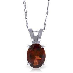 ALARRI 0.85 Carat 14K Solid White Gold Transitions Garnet Necklace