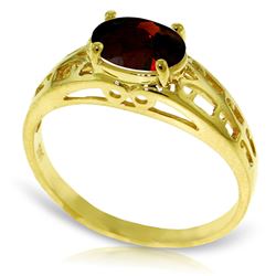 ALARRI 1.15 Carat 14K Solid Gold Filigree Ring Natural Garnet
