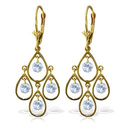 ALARRI 2.4 Carat 14K Solid Gold Pleasure Aquamarine Earrings