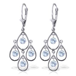 ALARRI 2.4 Carat 14K Solid White Gold Vanilla Dreams Aquamarine Earrings