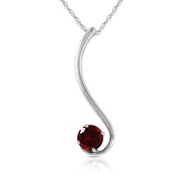 ALARRI 0.55 Carat 14K Solid White Gold Suddenly Garnet Necklace