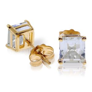 ALARRI 1.75 Carat 14K Solid White Gold We Can Choose Aquamarine Earrings
