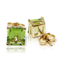 ALARRI 1.75 Carat 14K Solid Gold Love Intention Peridot Earrings