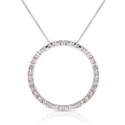 ALARRI 0.1 Carat 14K Solid White Gold Beloved Is Everywhere Diamond Necklace